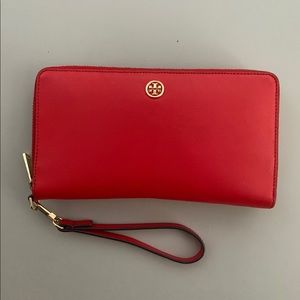 Tory Burch Red Wristlet